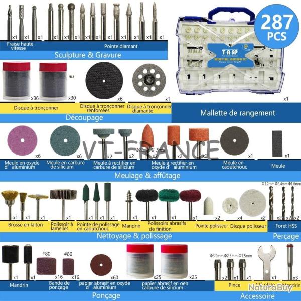 Ensemble d Accessoires pour Mini Perceuse Dremel-287pc 20260729082517