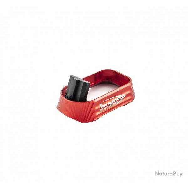 Bas de poigne standard pour Glock 21, largeur 44,5 mm - Rouge - TONI SYSTEM