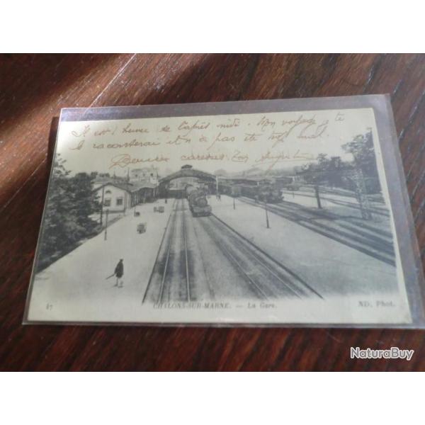 CP  dpt  51  CHALONS SUR MARNE  LA GARE