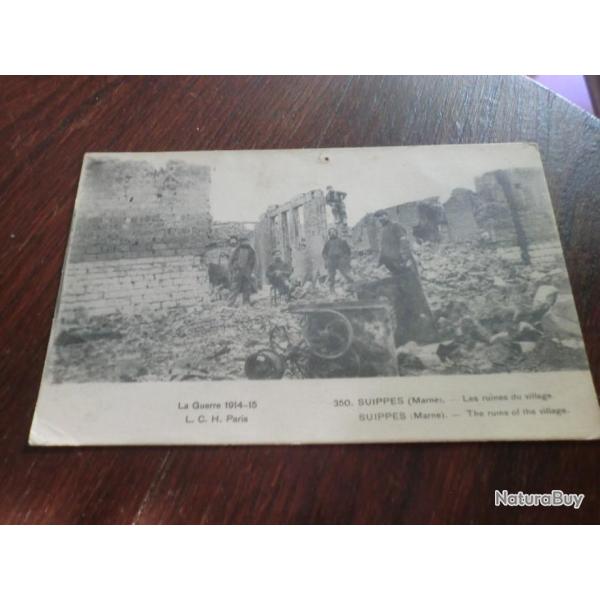 CP  dpt  51  SUIPPES  LES RUINES DU VILLAGE