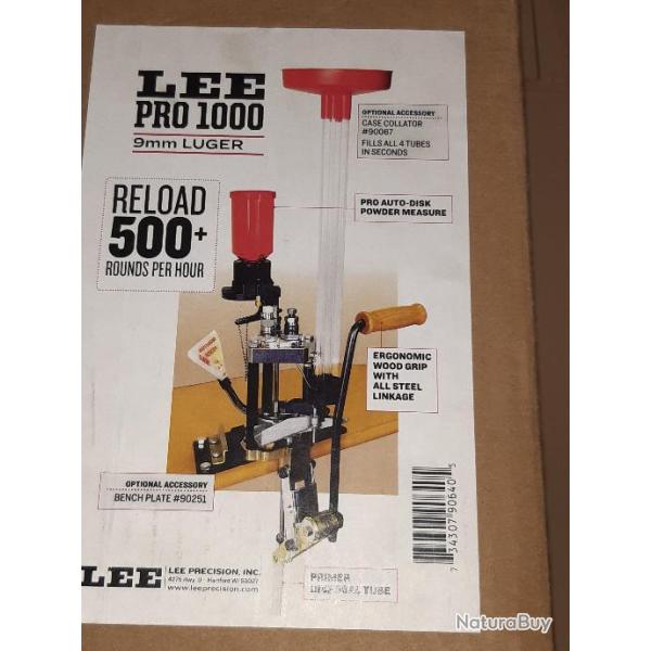 presse LEE PRO 1000 CAL 9 PARA en stock!