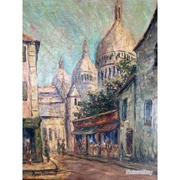 Huile sur toile Pierre Dumont Montmartre