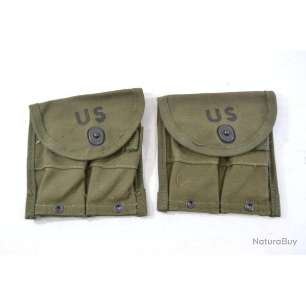 Paire porte chargeurs US M1 / clips calibre .30 ann�es 1950 US ARMY