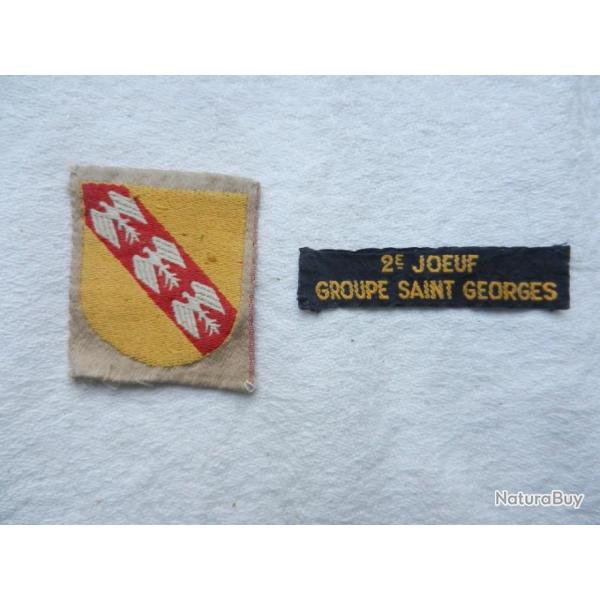 2 insignes de scout - 2�me Joeuf - Groupe Saint Georges