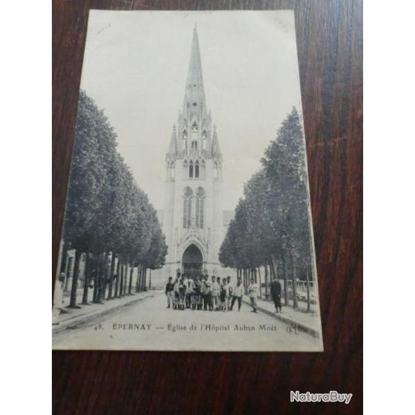 CP  dpt  51  EPERNAY  EGLISE DE L HOPITAL   AUBAN MOET