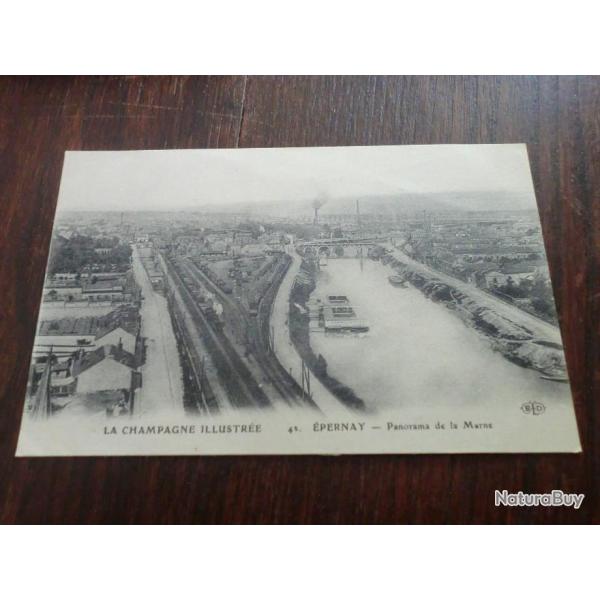 CP  dpt  51  EPERNAY  PANORAMA DE LA MARNE ET DE MAGENTA