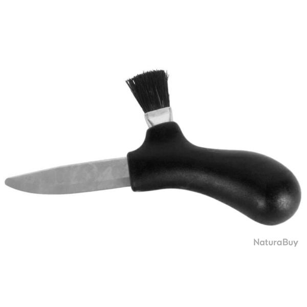 Couteau � champignons "Mora" Karl-Johan lame 6,2cm manche polypropyl�ne noir + �tui
