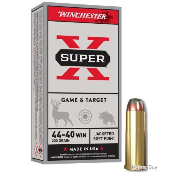 MUNITIONS WINCHESTER CALIBRE 44-40 WIN POWER POINT 200gr - 13g x50