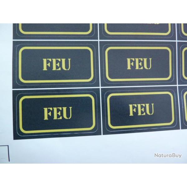 Stickers caisse � munition # feu