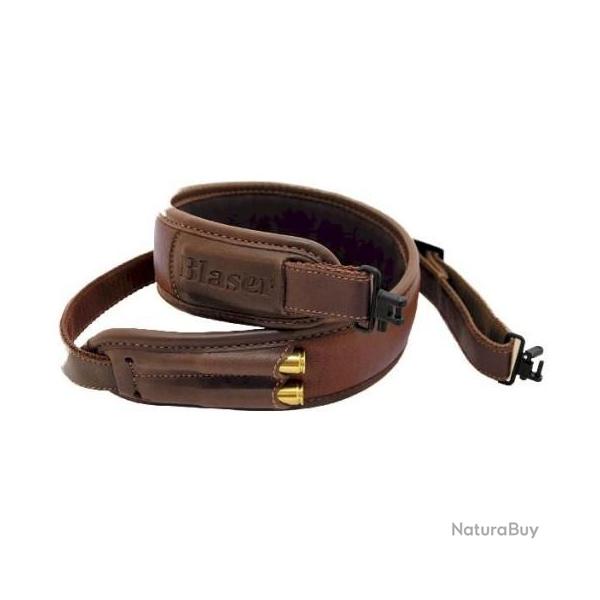 Bretelle BLASER en cuir avec grenadi�re marron