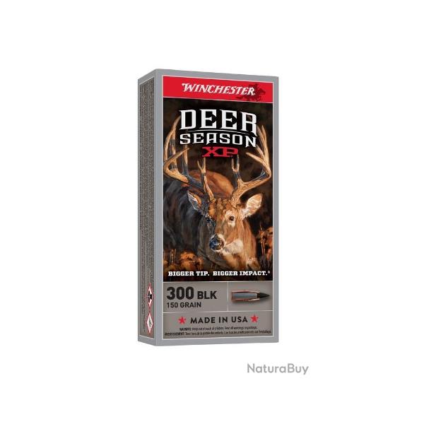 Munitions WINCHESTER cal.300 blackout dear season 150gr 9.72g par 100