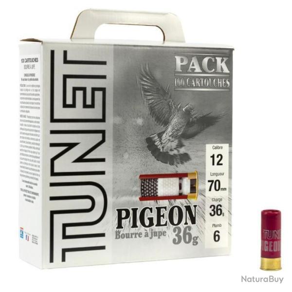 Pack de 100 cartouches Cal. 12 Pigeon 36 BJ Tunet PAR 100