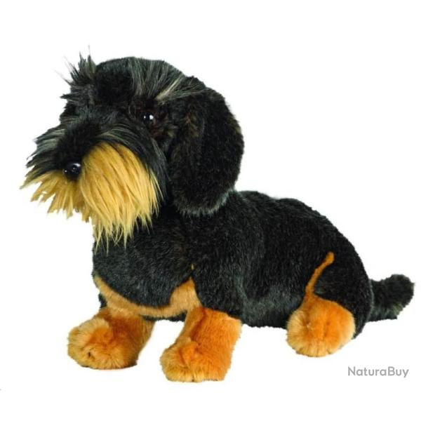 PELUCHE TECKEL � POIL DUR 33cm