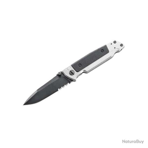 Couteau pliant Walther Q5 steel frame - black serrated