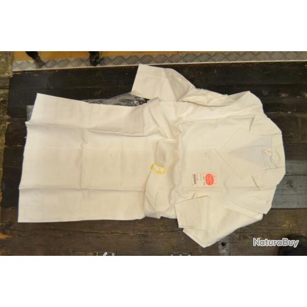 Blouse blanche vintage Adolphe Lafont taille 1. 100% coton, Laboratoire, m�decine reconstitution
