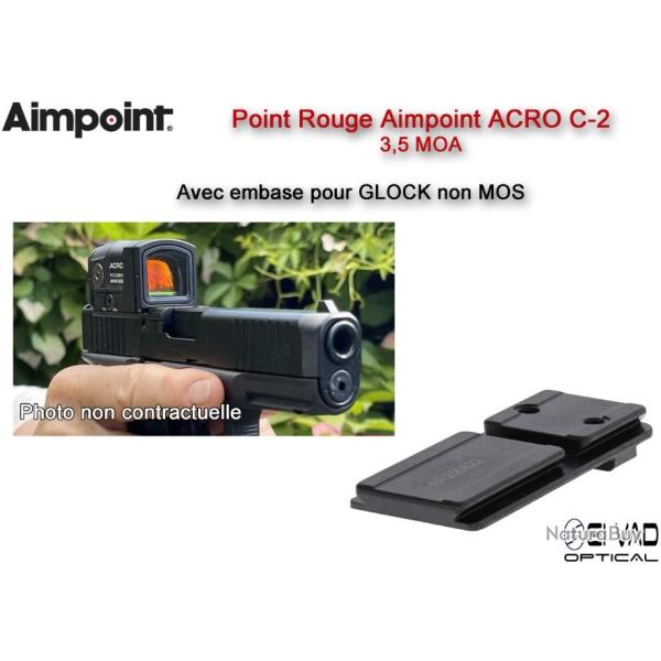 Point Rouge AIMPOINT ACRO C-2 - 3,5 MOA - pour GLOCK Standard