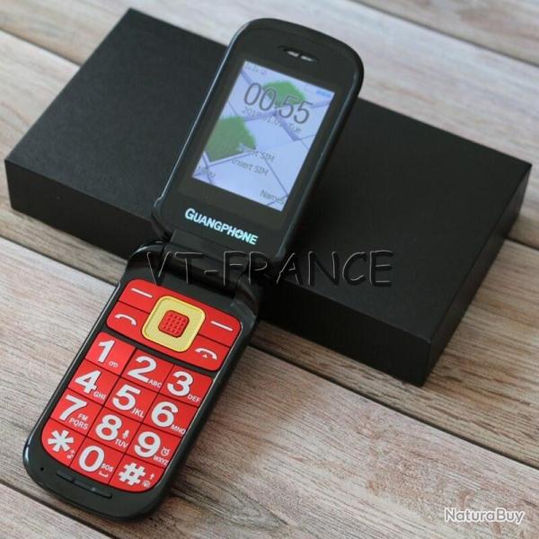 Telephone Portable Senior SOS  -Rouge 20260729082517