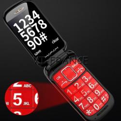 Telephone Portable Senior SOS 2 ECRANS-Rouge 20260726000136