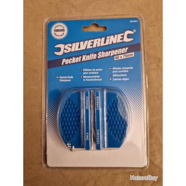 Affuteur de poche carbure + c�ramique Silverline DESTOCKAGE !!!