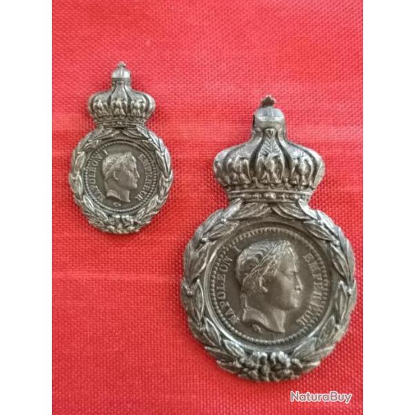M�dailles de Ste H�l�ne et sa miniature reproduction