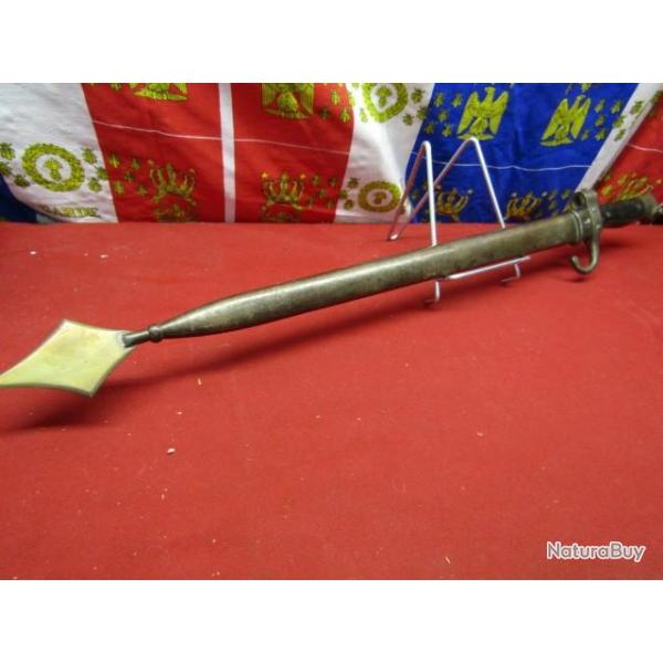 rare baionnette porte fanion fusil Berthier 1892 mousqueton lebel premiere seconde guerre ww1 ww2