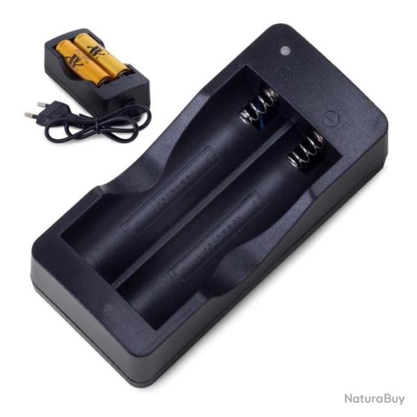 Chargeur Dual Double Accu Batterie 18650 pour Lampe Frontale et Lampe Torche Pro