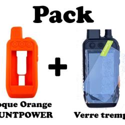 PACK PROTECTION ALPHA 300-ALPHA 200 Housse Orange + Verre tremp&eacute;