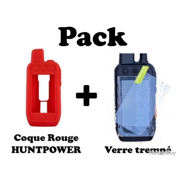 PACK PROTECTION pour ALPHA 300- ALPHA200 Housse Rouge + Verre tremp�