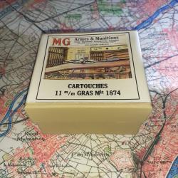 11 mm Gras Mle 1874 (MG Armes & Munitions): Reproduction boite cartouches (vide) MG 9608980