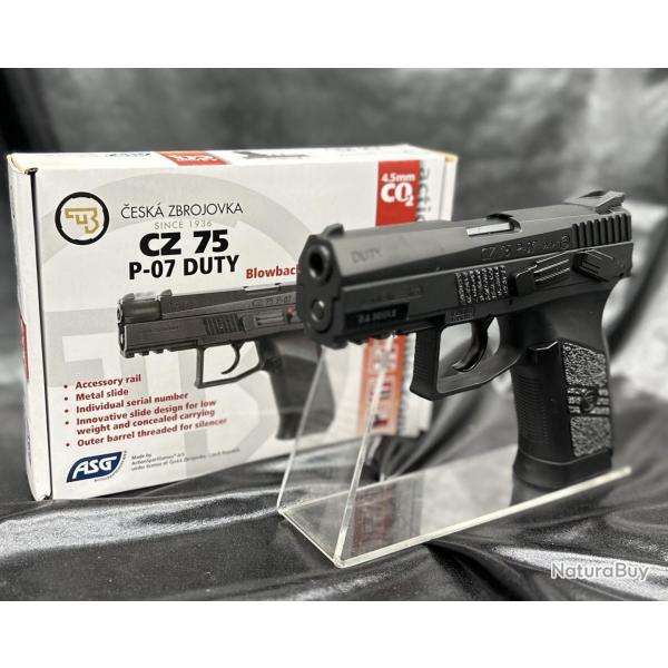 PISTOLET GBB CZ 75 P07 DUTY 4.5 CO2-BBS ASG