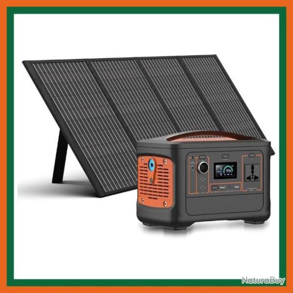 G�n�rateur Solaire 600W avec Panneau Solaire 100W - Orange - LIVRAISON GRATUITE