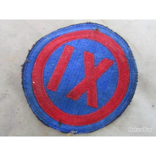 patch 9 corps arm�e ww2 deuxi�me guerre am�ricain GI d�barquement Europe Pacifique Provence