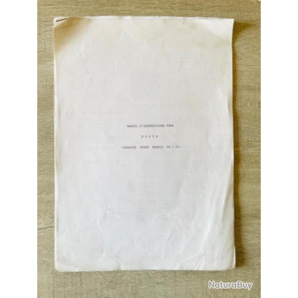 Notice Carabine Ruger 10/22 Occasion