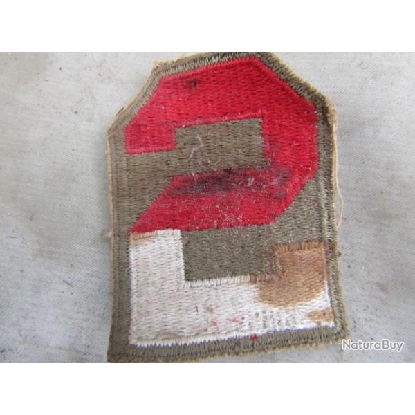patch 2 arm�e Inf Div US army ww2 deuxi�me guerre am�ricain GI d�barquement