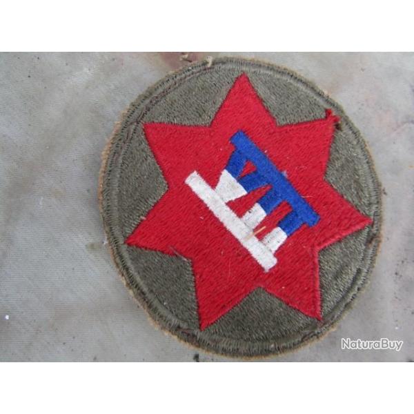 patch 7 corps arm�e Inf Div US army  ww2 deuxi�me guerre am�ricain GI d�barquement