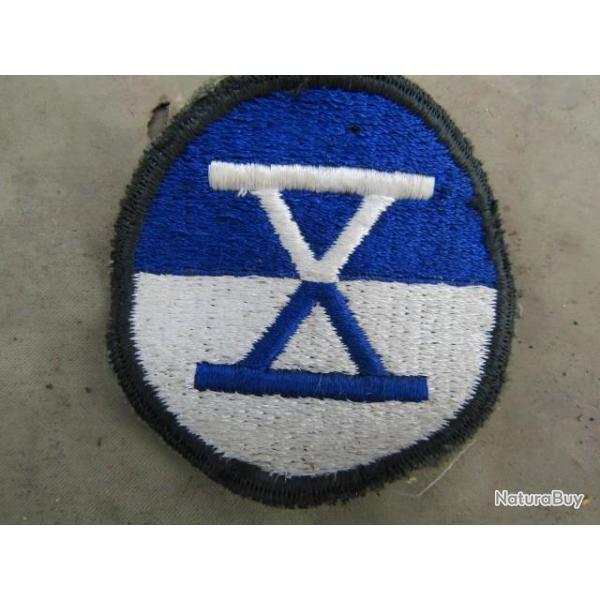 patch 10 corps arm�e Inf Div US army  ww2 deuxi�me guerre am�ricain GI d�barquement