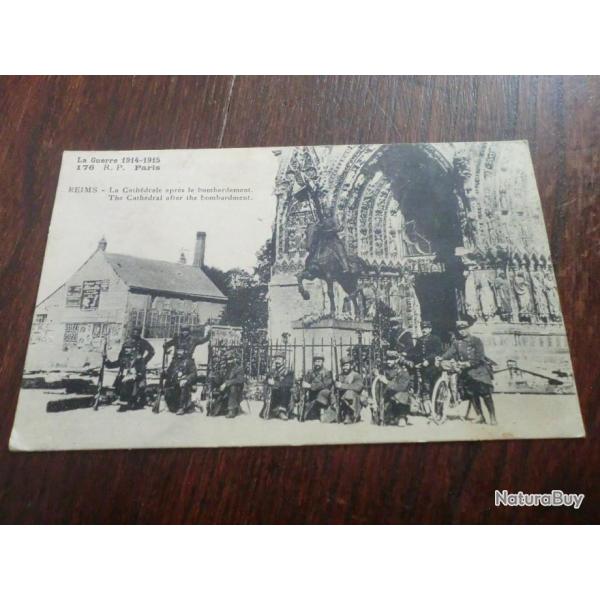CP dpt  51  REIMS  GRANDE GUERRE  14 15  CATHEDRALE APRES BOMBARDEMENT