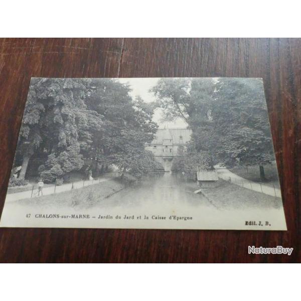 CP  dpt 51  CHALONS SUR MARNE JARDIN DU JARD