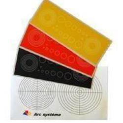 ARC SYSTEME - Points de vis&eacute;e autocollants JAUNE