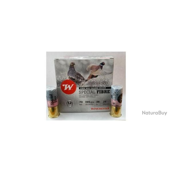 25 CARTOUCHES WINCHESTER SPECIAL FIBRE CAL 12 PLOMB 8