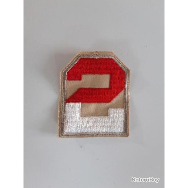 INSIGNE ORIGINALE EN TISSU DE  LA 2 EME ARM�E U.S.