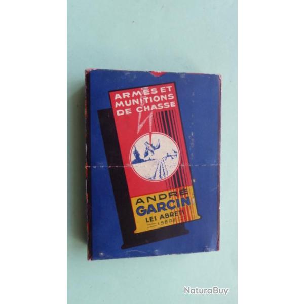REF 15 - RARE BO�TE CARTOUCHES CHASSE ANCIENNE - GARCIN -  CAL 16 / 65 - plomb n� 4