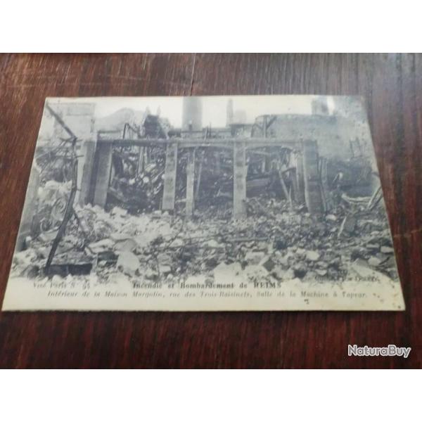 CP  dpt  51 REIMS  INTERIEUR MAISON MARGOLIN   RUE DES TROIS RAISINELS