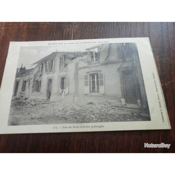 CP  dpt  51 REIMS  RUE DU MONT D ARENE  PROLONGEE
