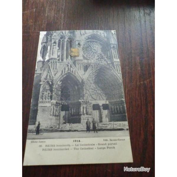 CP  dpt  51  REIMS  CATHEDRALE  GRAND PORTAIL