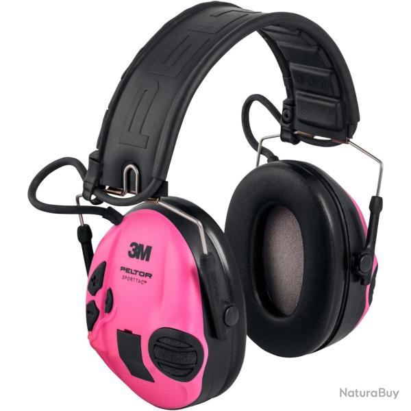 Casque antibruit SportTac Chasse (Couleur: vert / rose)