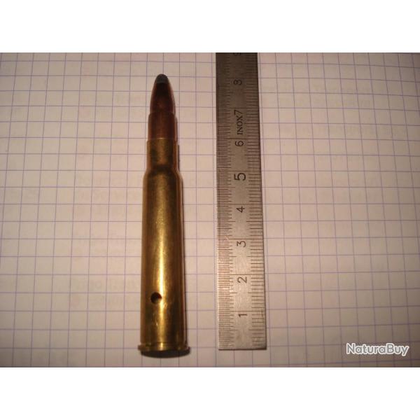 une cartouche de 8x57 JRS neutralis�e, �tui perc�, amorce percut�e, pour collection