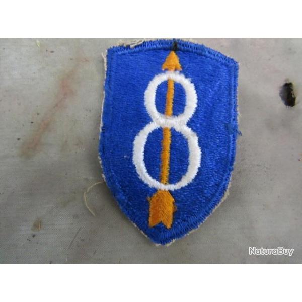 patch 8 Golden Arrow Inf Div  ww2 US insigne deuxi�me guerre am�ricain grade GI d�barquement Europe