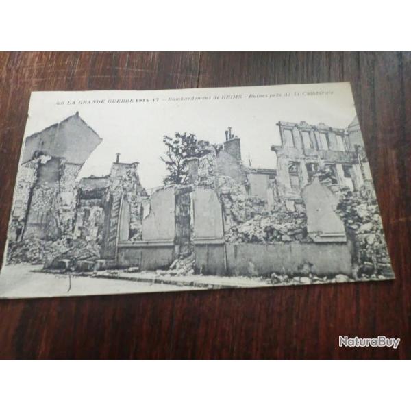 CP  dpt  51  REIMS  RUINES PRES DE LA CATHEDRALE