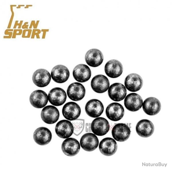 100 Balles Rondes H&N en Plombs Cal 44 445''